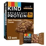 KIND Breakfast Gluten Free Dark Chocolate Cocoa Protein Snack Bars, 1.76 oz, 12 Count One Box