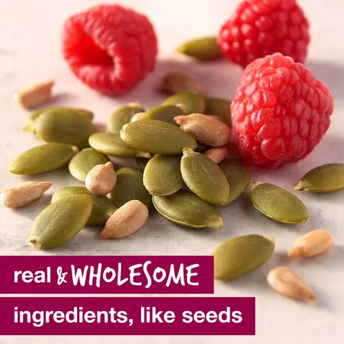 KIND Seeds Fruit & Nuts Snack Bar, Dark Chocolate Raspberry Pumpkin Seed, Gluten Free, 6 Count Box thumbnail 4