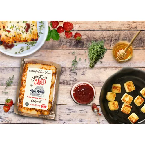 Red Apple Cheese Just Baked Original Cheese, 8oz, Block, Refrigerated thumbnail 4