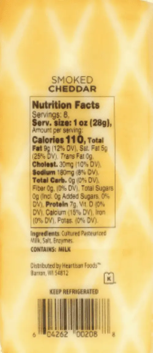 Red Apple Cheese Apple Smoked Cheddar Cheese, 8oz Bar thumbnail 4