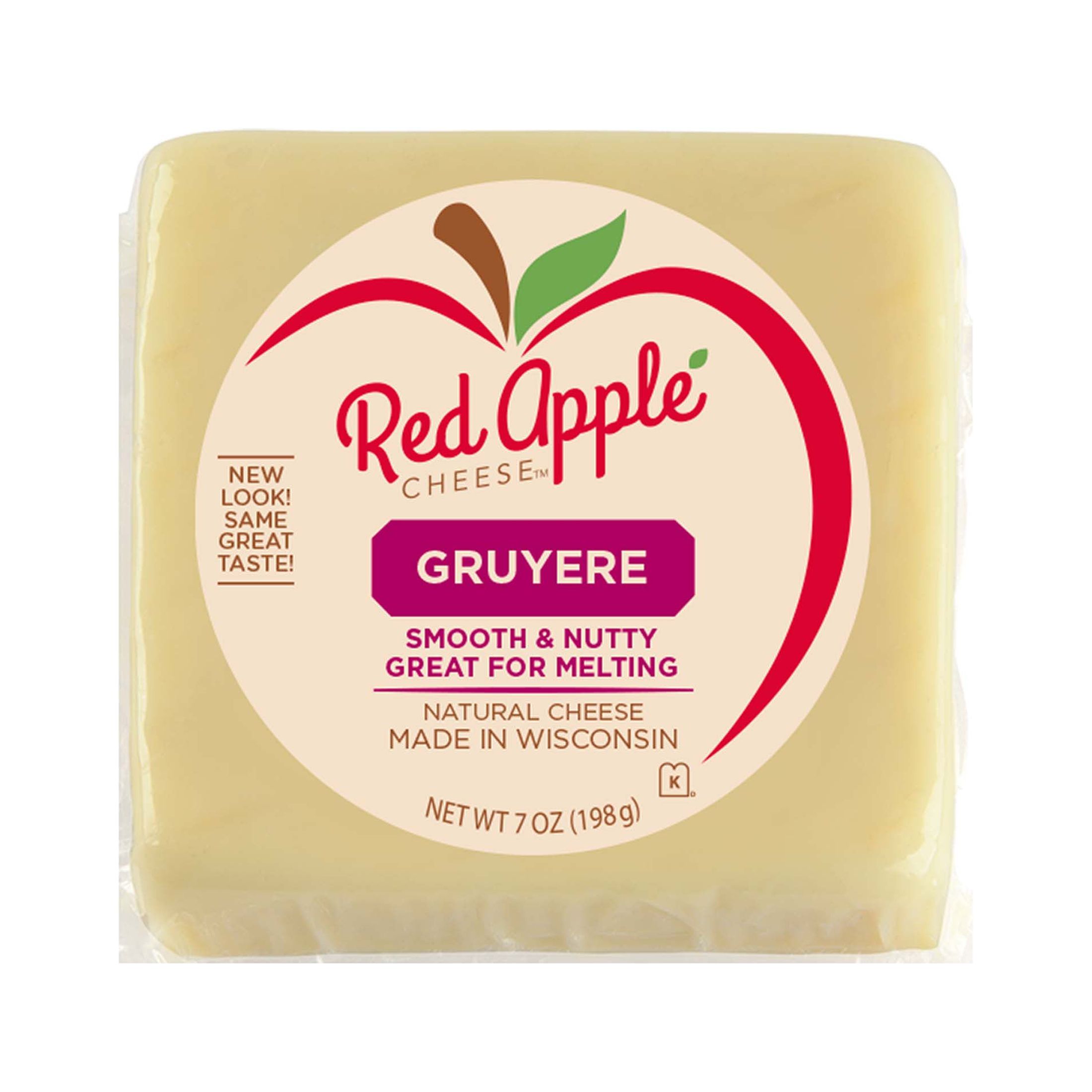 Red Apple Cheese Natural Gruyere Wisconsin CheeseÂ®, 7 oz Square