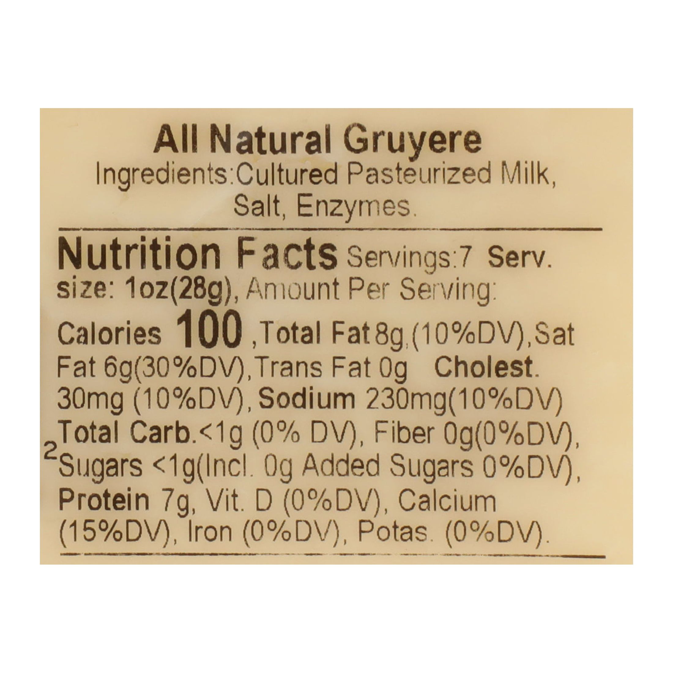 Red Apple Cheese Natural Gruyere Wisconsin CheeseÂ®, 7 oz Square thumbnail 3