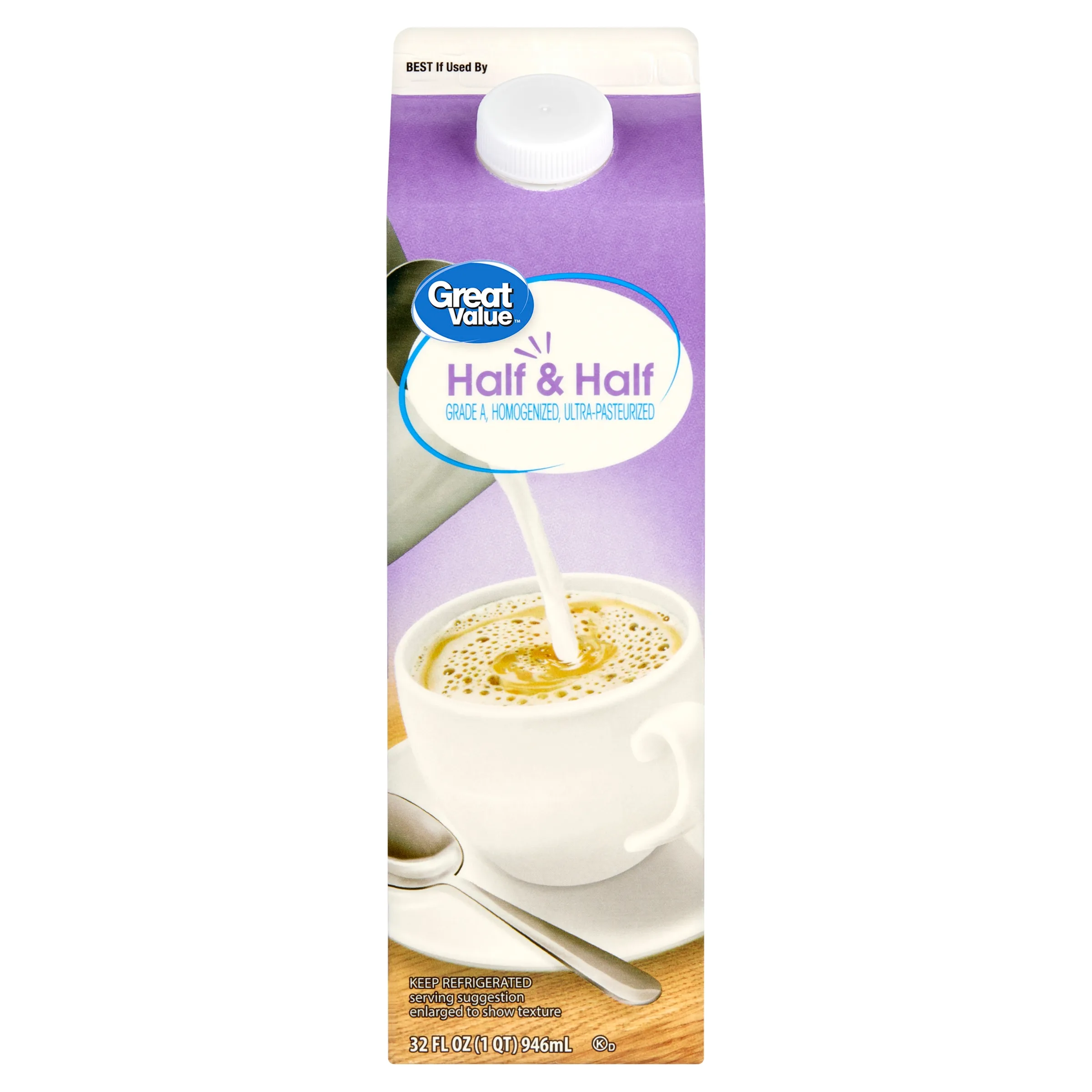 Great Value Half & Half, 32 fl oz