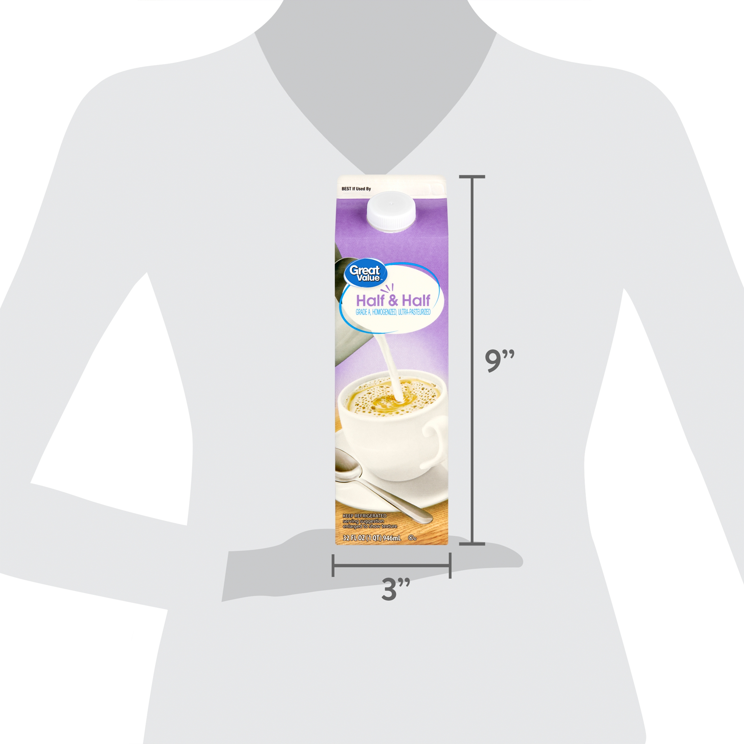 Great Value Half & Half, 32 fl oz thumbnail 4