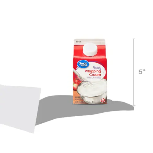 Great Value Heavy Whipping Cream, 16 oz Carton, Refrigerated thumbnail 3