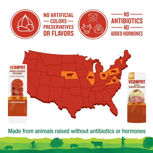 Vermont Smoke & Cure Uncured Summer Sausage Stick Charcuterie Board Gourmet Sausage Meat 6 oz thumbnail 4