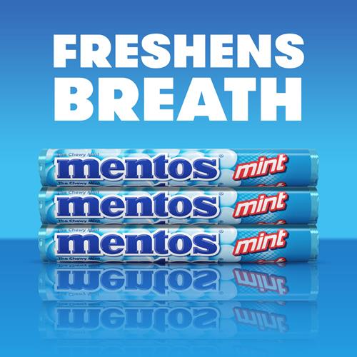 Mentos The Chewy Mint Candy - Mint Flavor 1.32oz Rolls - 15 Rolls thumbnail 3