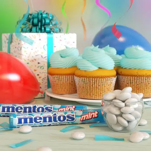 Mentos The Chewy Mint Candy - Mint Flavor 1.32oz Rolls - 15 Rolls thumbnail 4