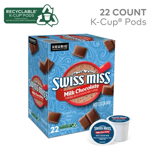 Swiss Miss Milk Chocolate Hot Cocoa, K-Cup Pods, 22 Count thumbnail 2