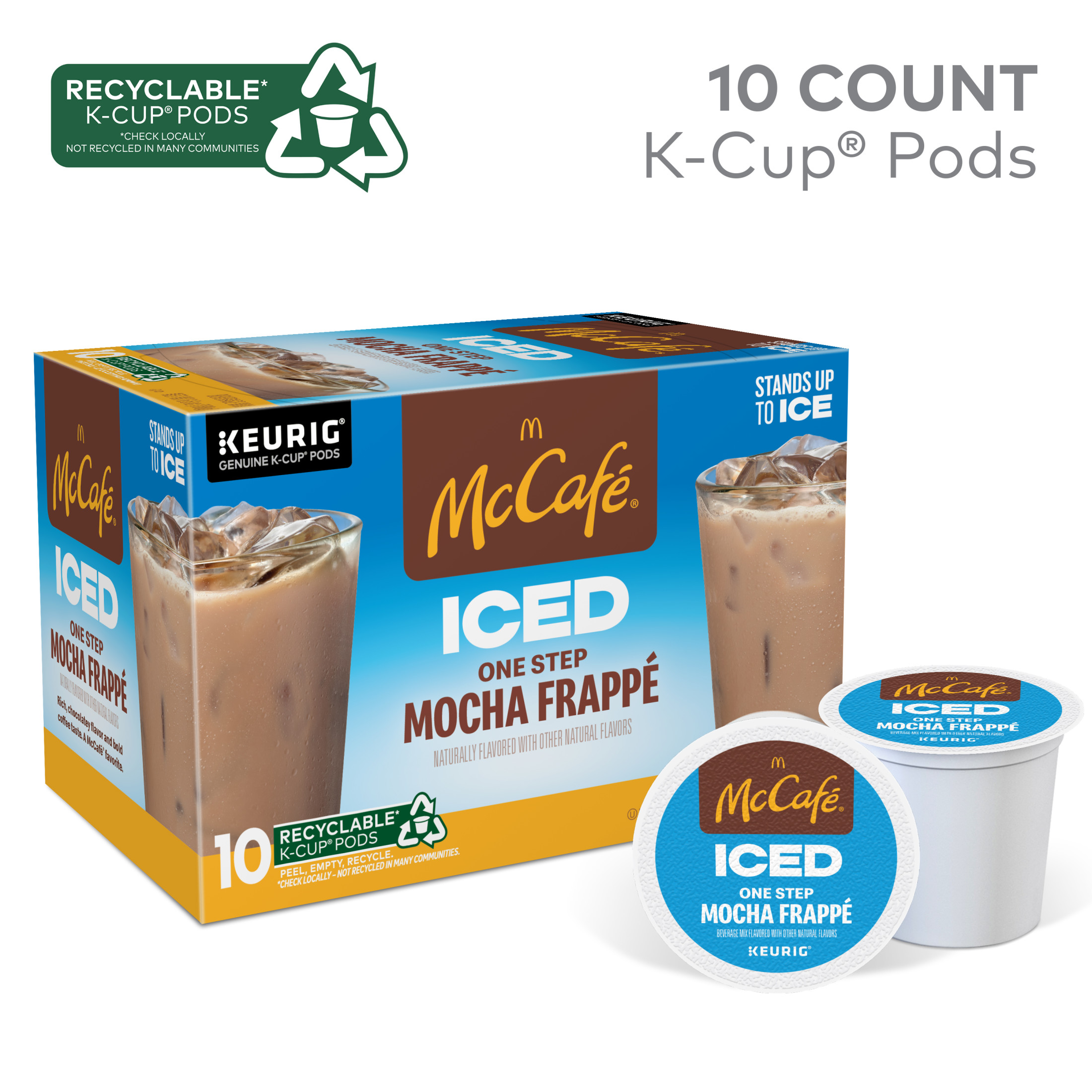 McCafe, ICED One Step Mocha Frappe K-Cup Coffee Pods, 10 Count thumbnail 3
