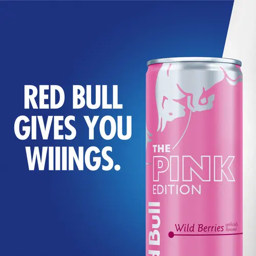 Red Bull Pink Edition Energy Drink, Wild Berries, 12 fl. oz., Pack of 4 Cans,  80mg Caffeine thumbnail 4