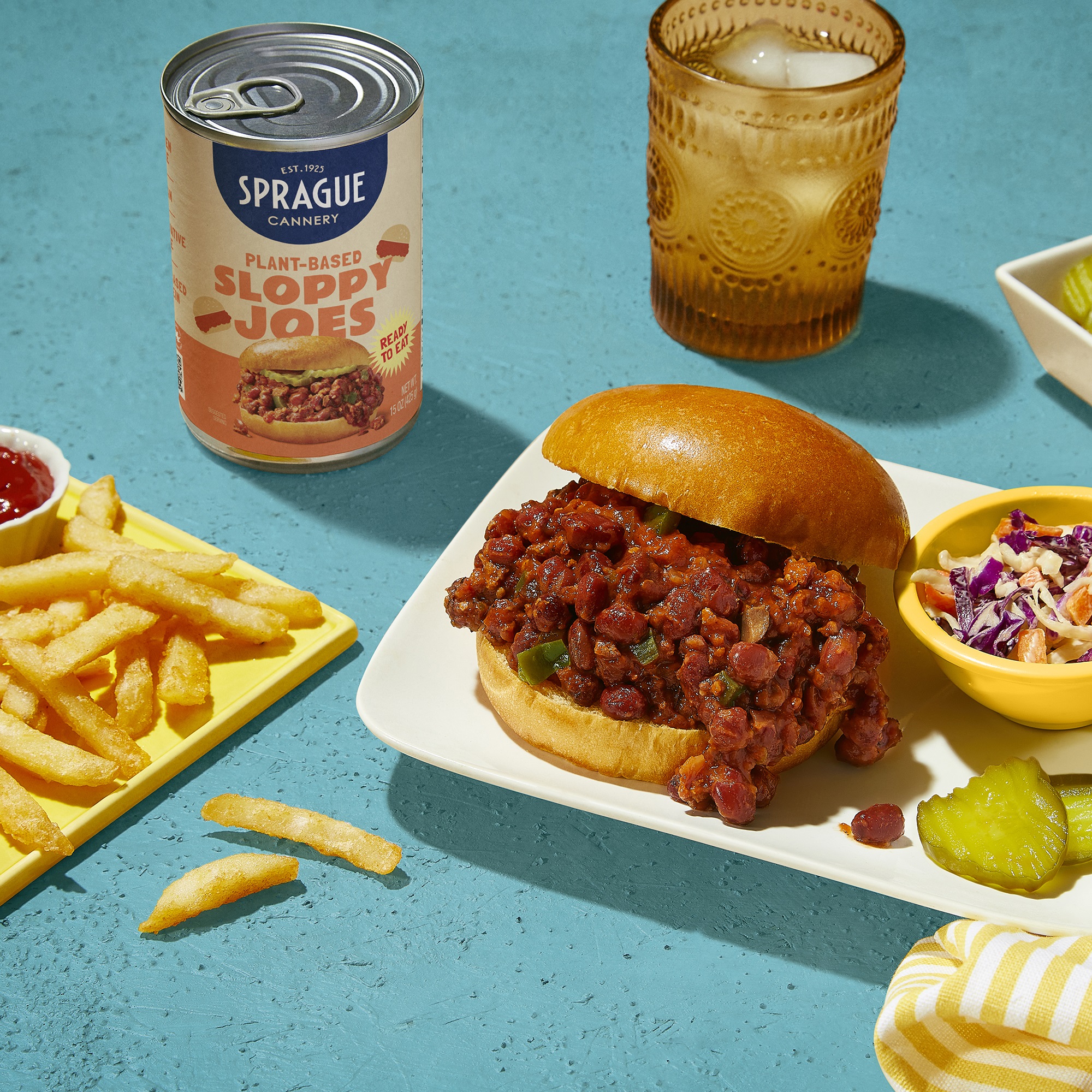 Sprague Foods Brand - Vegan Sloppy Joes, Just Heat and Eat, Preservative Free, Easy Open 15oz Can thumbnail 4