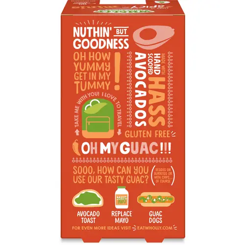 WHOLLY GUACAMOLE Minis, Spicy, Hass Avocados, Serving Size 57 g, 12oz 6 Cups thumbnail 3