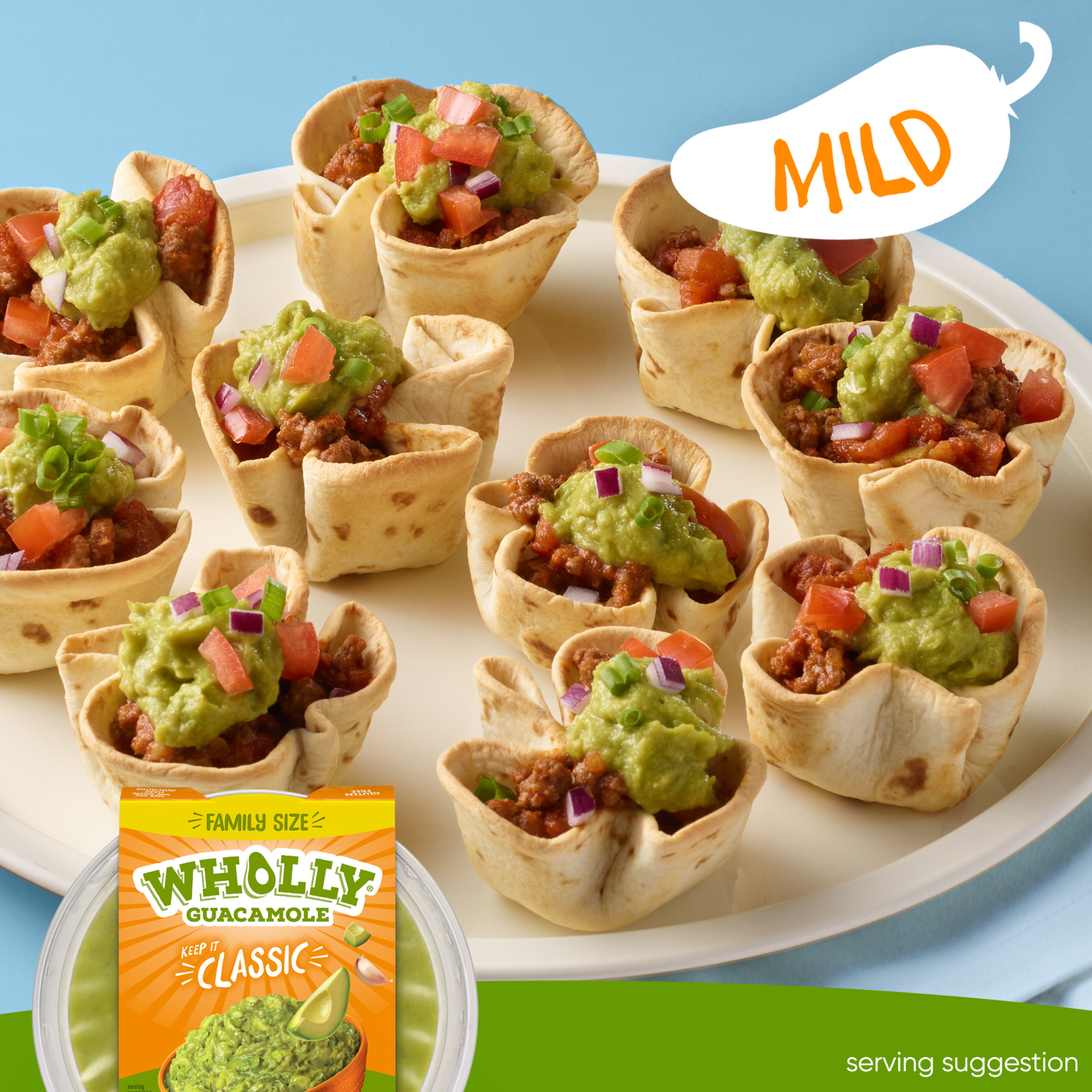 WHOLLY GUACAMOLE Classic Bowl Family Size, Hass Avocados, No preservatives added, 15 oz Tub thumbnail 2