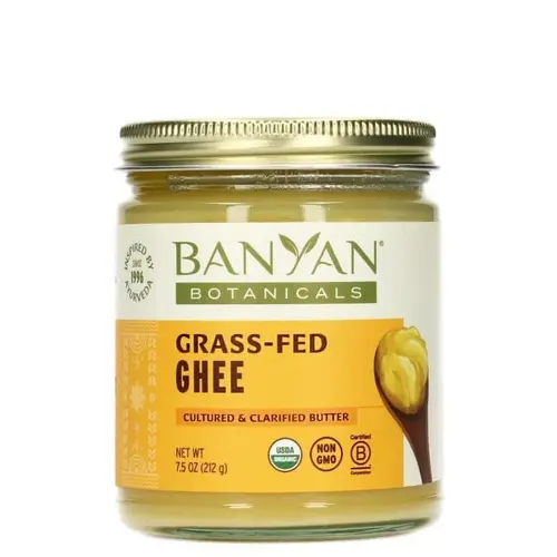 Banyan Botanicals Grass-Fed Ghee â€“ Original Cultured Organic Ghee (Clarified Butter) â€“ Tasty Oil & Butter Alternative for Co