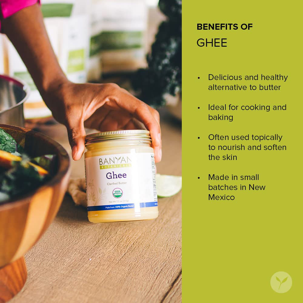 Banyan Botanicals Grass-Fed Ghee â€“ Original Cultured Organic Ghee (Clarified Butter) â€“ Tasty Oil & Butter Alternative for Co thumbnail 2