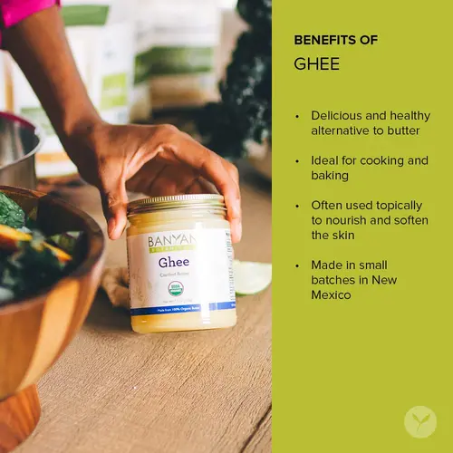 Banyan Botanicals Grass-Fed Ghee â€“ Original Cultured Organic Ghee (Clarified Butter) â€“ Tasty Oil & Butter Alternative for Co thumbnail 2