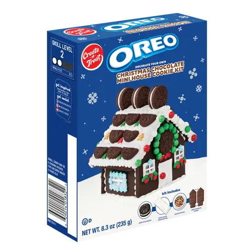 Holiday Create A Treat OREOÂ® Chocolate Mini Cookie House, Small, 8.3 oz, 1 Count thumbnail 2