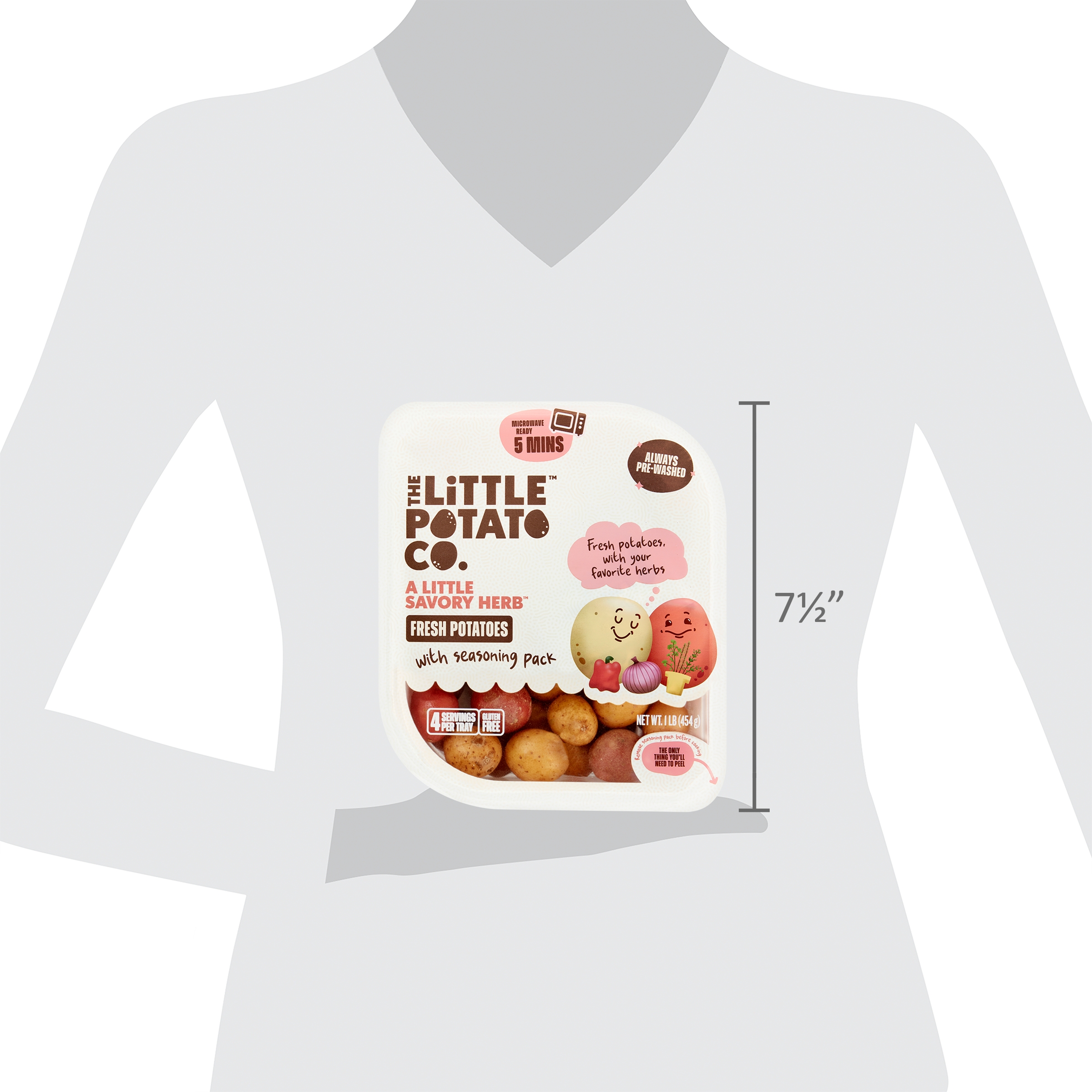 The Little Potato Company Microwave-Ready Savory Herb Potatoes, 1 lb Tray thumbnail 4