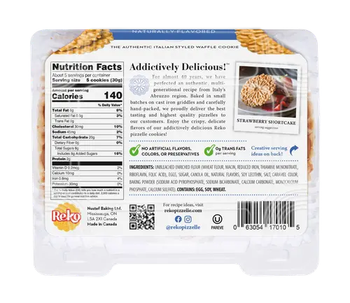 Reko Pizzelle Vanilla Italian Waffle Cookie, 5.25 oz, 150g thumbnail 4
