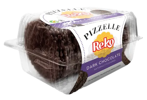 Reko Pizzelle Dark Chocolate, Italian Style Waffle Cookies, 5.25oz, 150g thumbnail 3