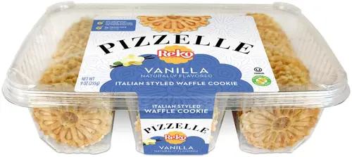 Vanilla Mini Pizzelle, Italian Waffle Cookie, 9oz, 1 Pack