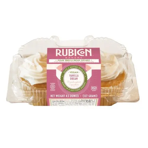 Rubicon Bakers Vegan Vanilla Dream Cupcakes 2 count