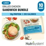 Nutrisystem Grilled Chicken Sandwich Bundle, 13g Protein, Frozen, 10 Count
