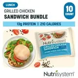 Nutrisystem Grilled Chicken Sandwich Bundle, 13g Protein, Frozen, 10 Count