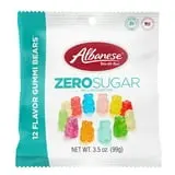 Albanese 12 Flavor Zero Sugar Gummi Bears, 3.5 oz, Regular Size