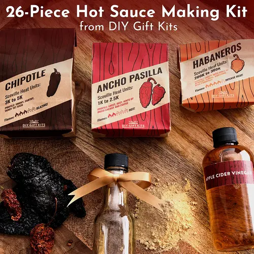 DIY Gift Kits Standard Hot Sauce Making Kit with 3 Recipes, Bottles & More: All-Inclusive Set for Making The World's Hottest thumbnail 4