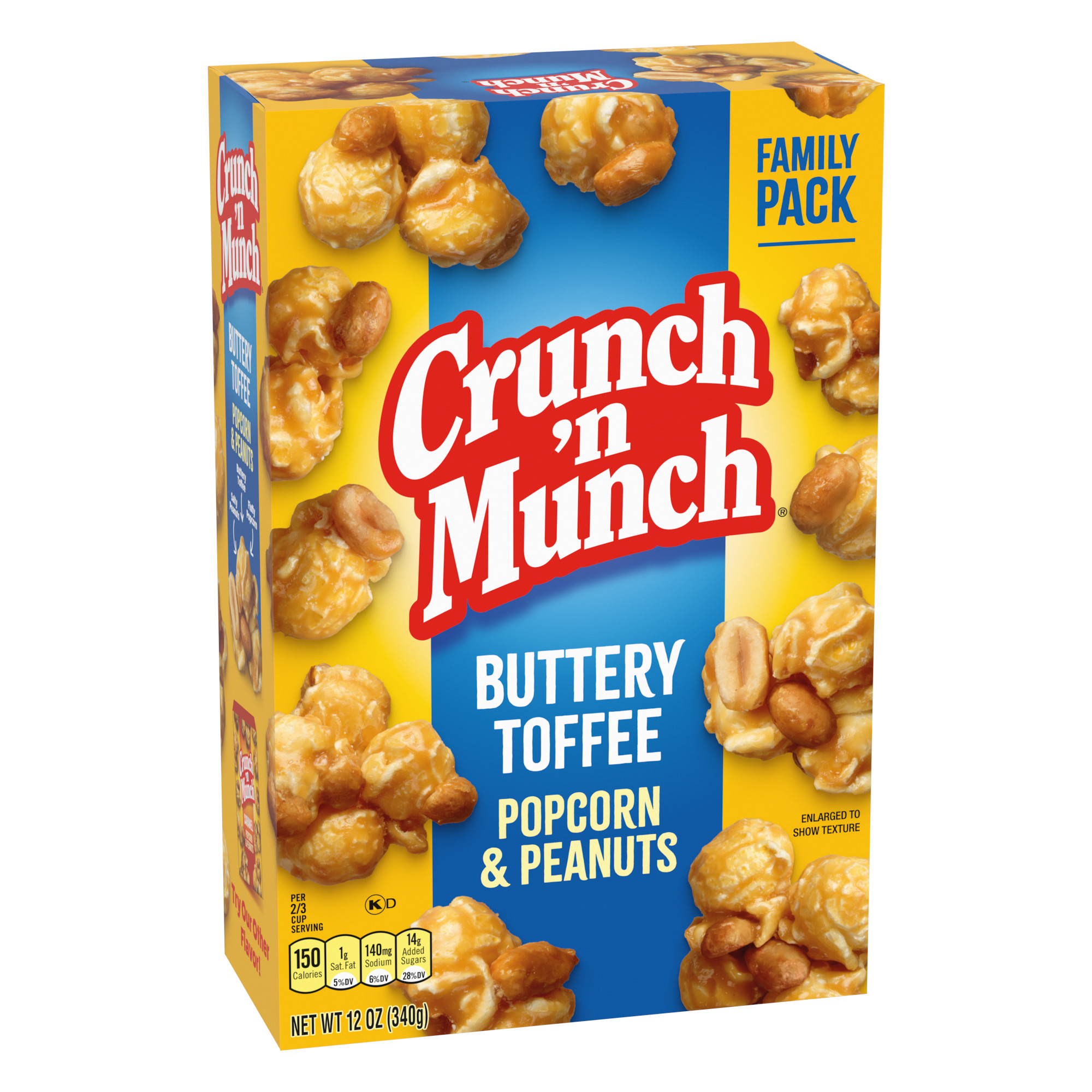 CRUNCH 'N MUNCH Buttery Toffee Popcorn with Peanuts, 12 oz. thumbnail 2