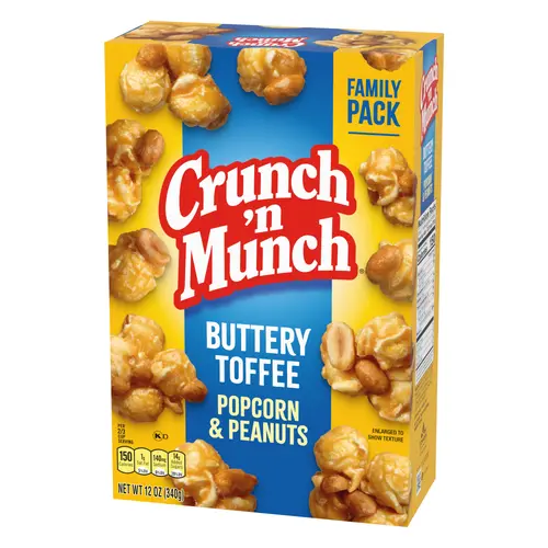CRUNCH 'N MUNCH Buttery Toffee Popcorn with Peanuts, 12 oz. thumbnail 3