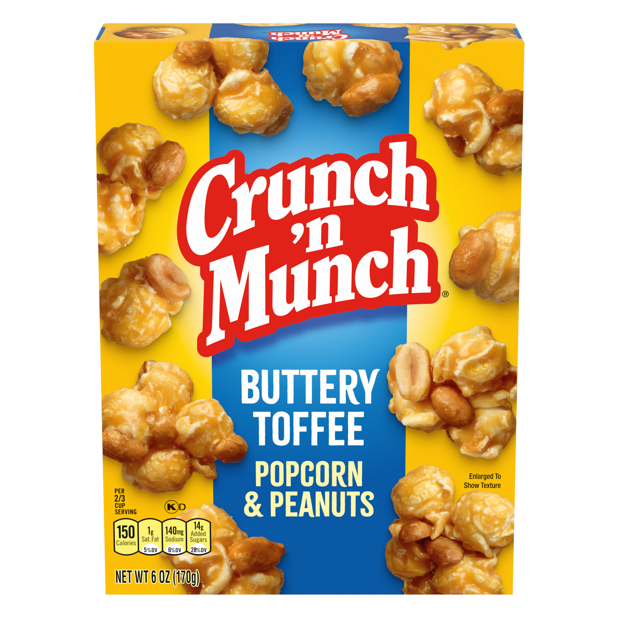 Crunch 'n Munch Buttery Toffee Popcorn with Peanuts, 6 oz.