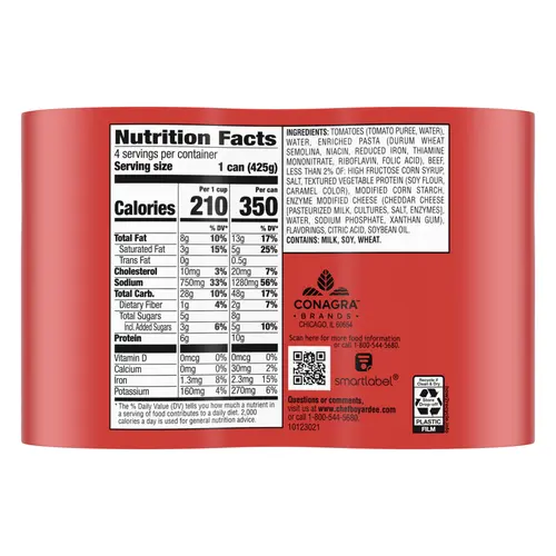 Chef Boyardee Beefaroni Beef Macaroni, Microwave Pasta, 4 Pack, 15 oz thumbnail 3