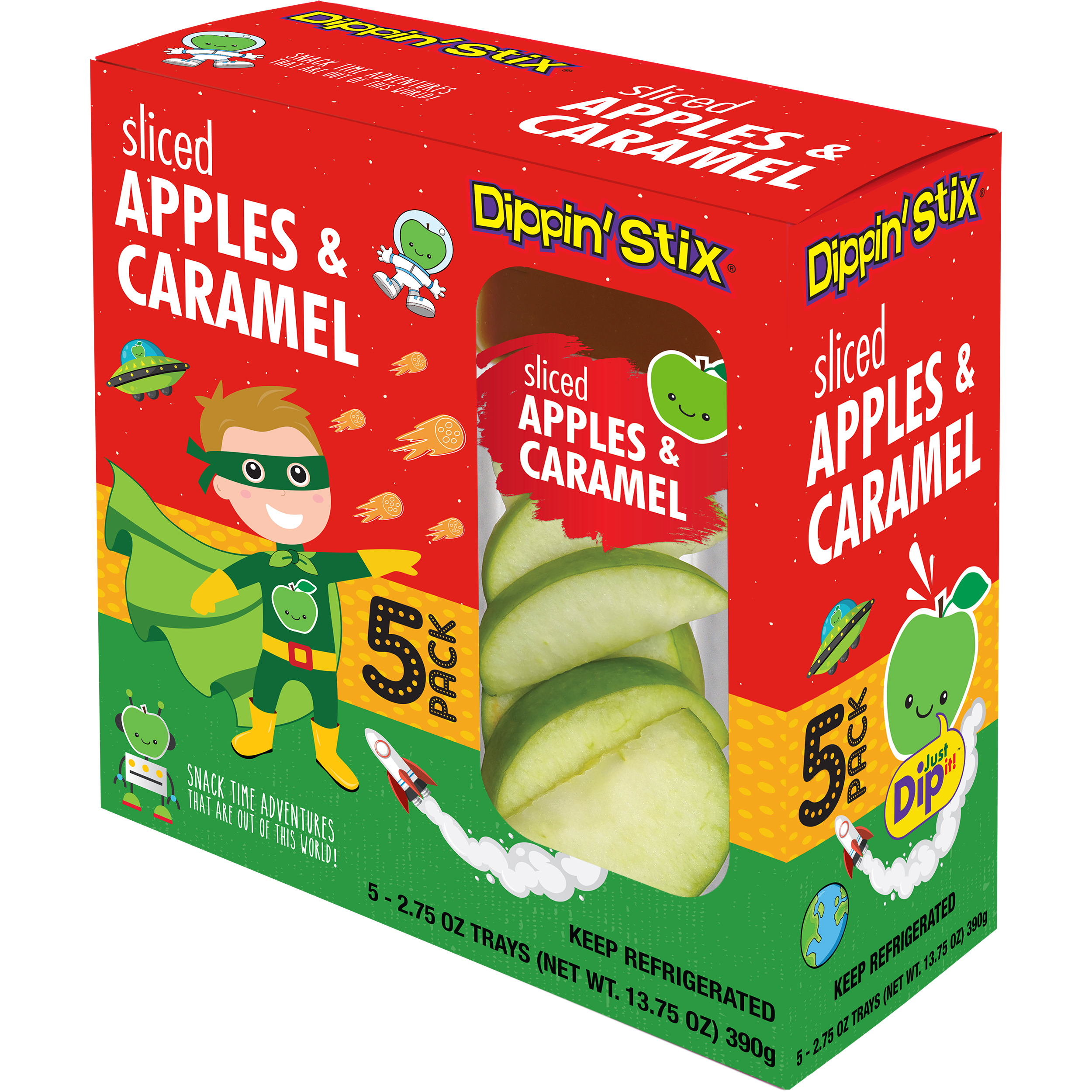 Dippin' Stix Sliced Apples & Caramel, 2.75 oz, 5 Count