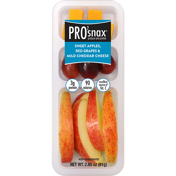 PRO2snax Sweet Apples, Red Grapes & Mild Cheddar Cheese, 2.85 oz thumbnail 3