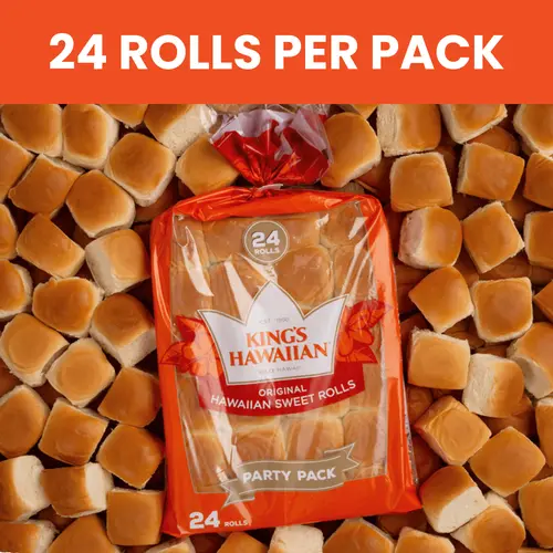 King's Hawaiian Original Hawaiian Sweet Dinner Rolls 24 Count, 24 oz, Shelf-Stable (1 Pack) thumbnail 2