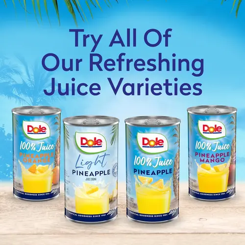 Dole All Natural 100% Pineapple Juice Cans, 6 fl oz thumbnail 3