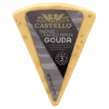 Castello Gourmet Smoked Cracked Pepper Gouda Cheese 8 oz Wedge