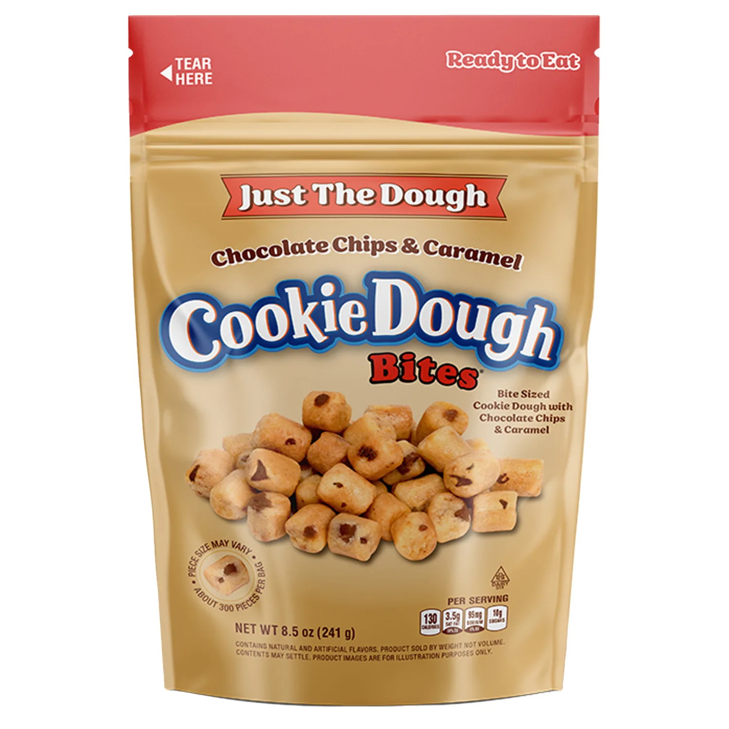 Chocolate Chip and Caramel Cookie Dough Bites 8.5oz Bag