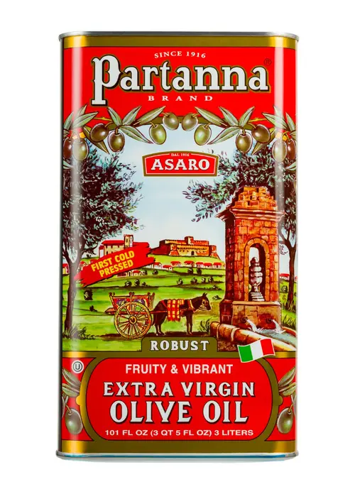 Partanna Robust Extra Virgin Olive Oil - Premium Castelvetrano Oil - Harvested in Sicily - Pure Authentic Italian - Monovarietal