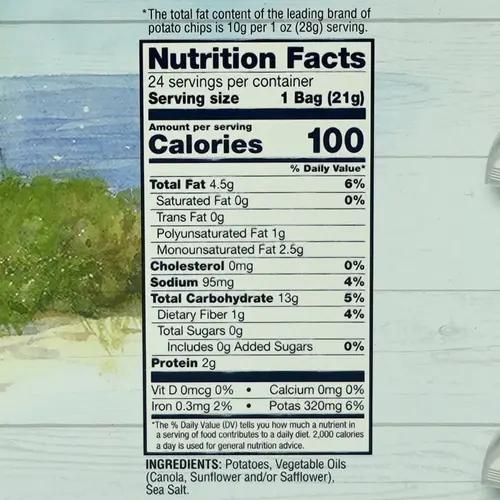 Cape Cod Kettle Cooked Potato Chips, Original Flavor, 40% Reduced Fat, 24 - 0.75 oz Bags. thumbnail 3