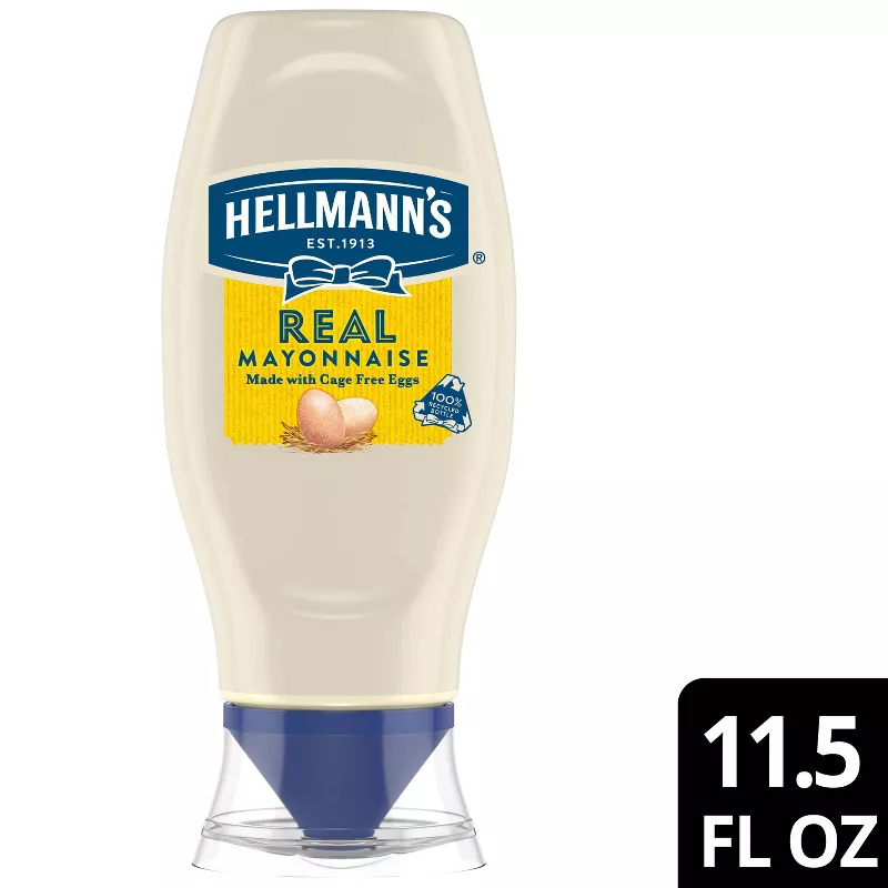 Hellmann's Real Mayonnaise Squeeze 11.5 fl oz (Pack of 2)