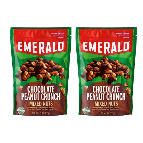 Emerald Nuts, Chocolate Peanut Crunch Mixed Nuts, 5.5 oz (Pack of 2)