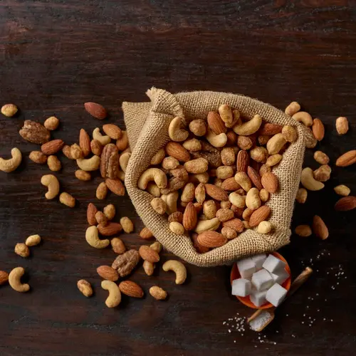 Emerald Nuts Salty Sweet Mixed Nuts, Features Kettle Glazed Peanuts, Almonds, Cashews, Kettle Glazed Walnuts, Kettle Glazed Peca thumbnail 4