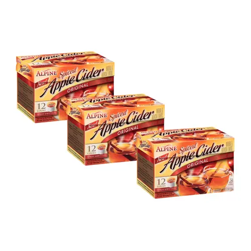 Alpine Original Spiced Apple Cider Instant Drink Mix, 0.81 oz, 12 CT (Pack of 3)