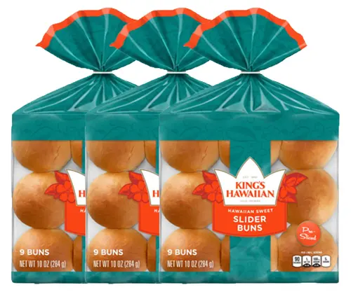 King's Hawaiian Original Hawaiian Sweet Slider Buns, 10 Ounce (Pack - 3)