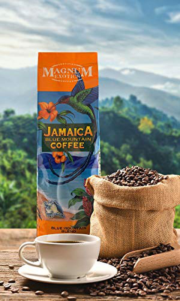 Jamaican Blue Mountain Coffee Blend, Whole Bean, 1 Lb Bag - Medium Roast, Fresh Strong Arabica Coffee - Rich And Smooth Flavor - thumbnail 2