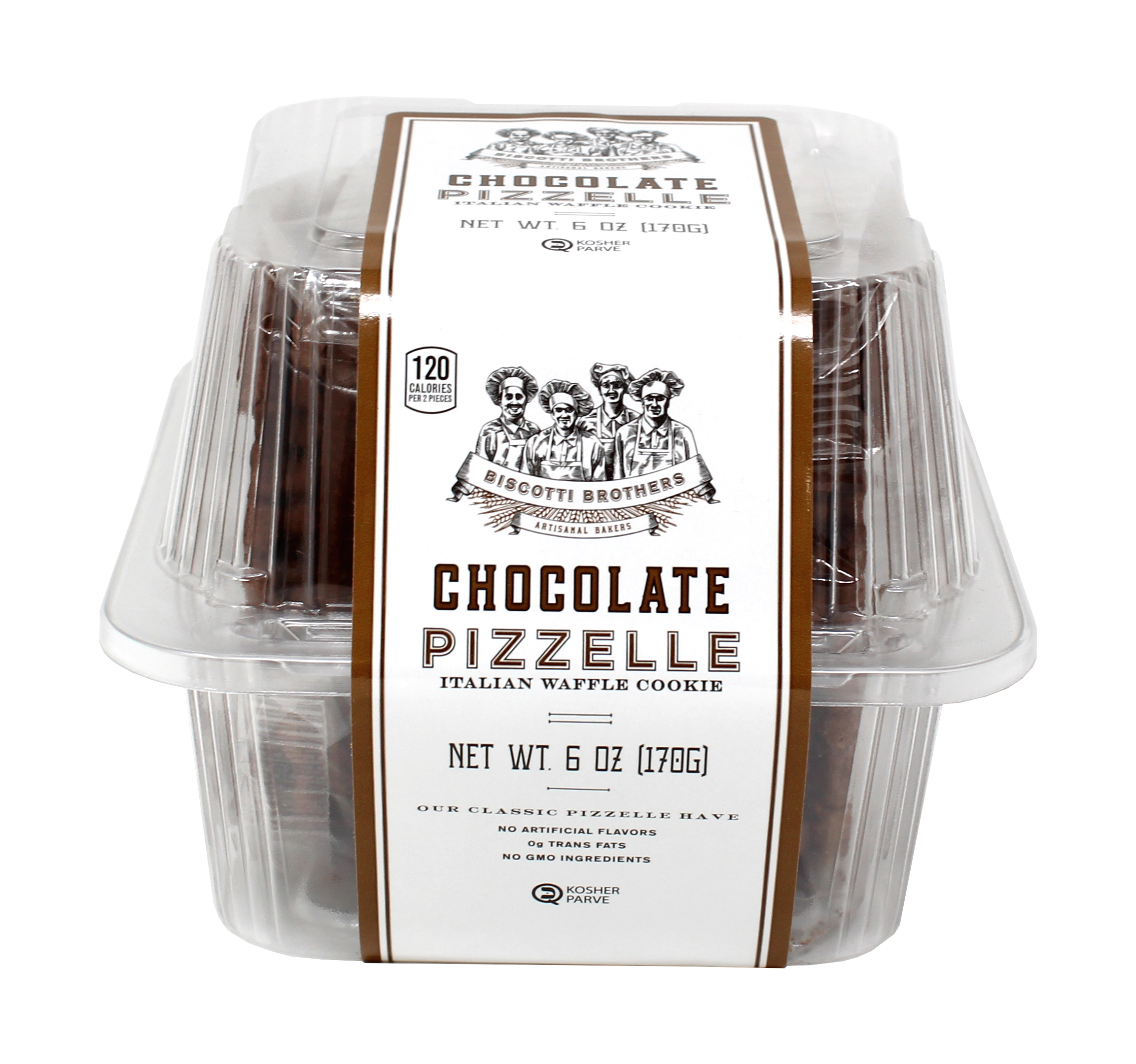 Biscotti Brothers Baked Chocolate Pizzelle Crispy Cookies, 6 oz